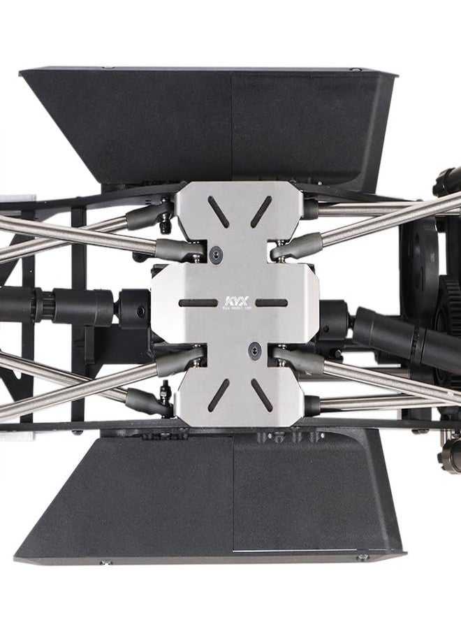 KYX Racing Stainless Steel Chassis Protective Plate Skid Plate Guard Upgrades Parts Accessories for 1/10 RC Crawler Car Axial SCX10 PRO - Image 3